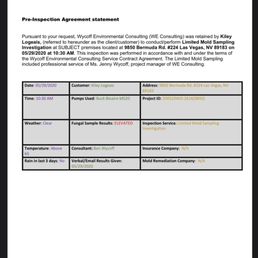 Certified mold report