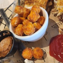 Dive Bar & Grille - Pulled pork w cheese and sweet potato tots