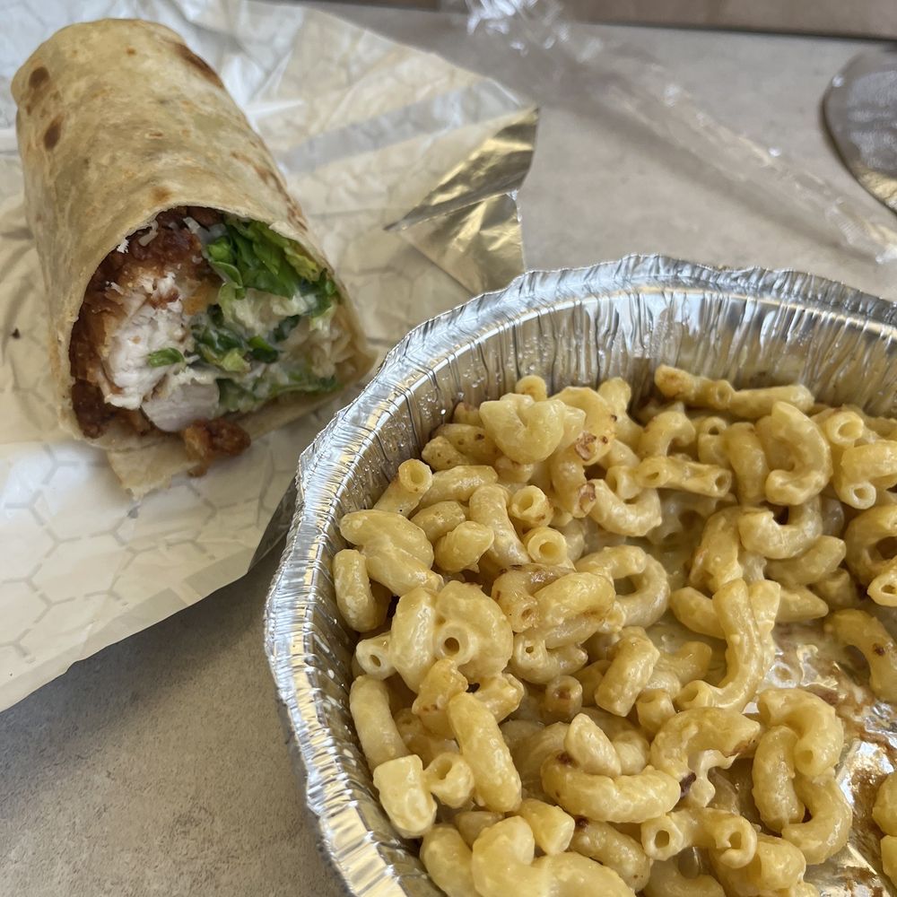 ClusterTruck - Chicken Caesar wrap, side of mac and cheese - Food Delivery Services Near Me - Indianapolis, Indiana ClusterTruck - Chicken Caesar wrap, side of mac and cheese - Food Delivery Services Near Me - Indianapolis, Indiana