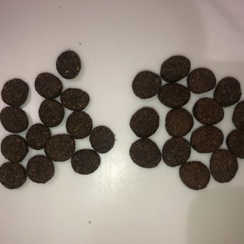Natural Pawz - Both are goat formula kibbles from different lot numbers, Left is bad (smaller), Right is good (normal size). - Pet Stores Near Me - Houston, Texas Natural Pawz - Both are goat formula kibbles from different lot numbers, Left is bad (smaller), Right is good (normal size). - Pet Stores Near Me - Houston, Texas