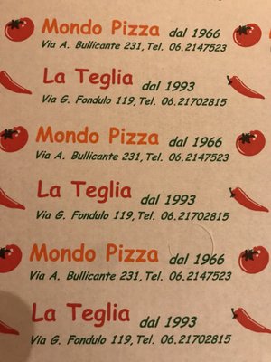Menu photo 2 Mondo Pizza Rome, RM