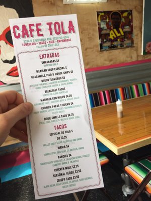 Menu photo 8 Cafe Tola Chicago, IL