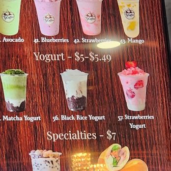 TY Coffee - Menu smoothie - Coffee & Tea Near Me - San Jose, California