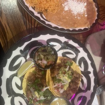 Kalaveras - Asada tacos with a side of rice and beans - Mexican Near Me - Montebello, California