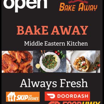 Bake Away - the menu for now open bake away - Middle Eastern Near Me - Halifax, Nova Scotia