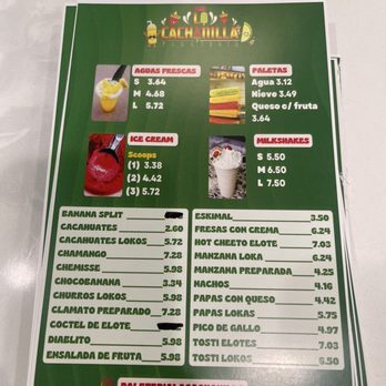 Paleteria La Cachanilla - Menu - Ice Cream & Frozen Yogurt Near Me - Oceanside, California