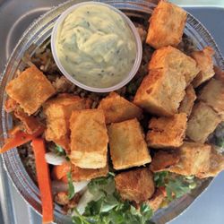 Banh Mi On Cedar - Asada fried rice with crispy tofu