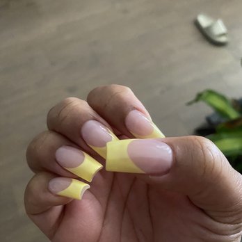 Canvas Nails & Spa - The deep French I didn't ask for, but they charged me $30 for - Nail Salons Near Me - Chandler, Arizona