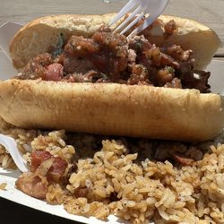 Whiskey Bent BBQ - Soft roll with some bbq and adding their house made white sauce is a must!