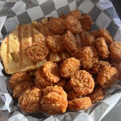 Bites at the Vineyard - Bacon egg and cheese panini with hash bites