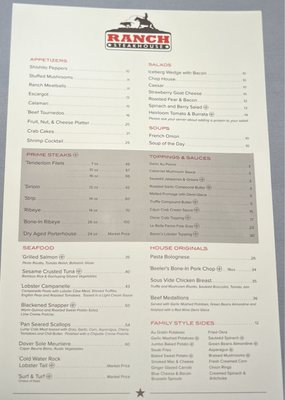 Menu photo 2 Ranch Steakhouse Norman, OK Menu photo 2 Ranch Steakhouse Norman, OK