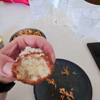 Oak & Third - Crab arancini. Kind of small bites. I wish there was something more to this dish - American Near Me - Mineral Wells, Texas Oak & Third - Crab arancini. Kind of small bites. I wish there was something more to this dish - American Near Me - Mineral Wells, Texas