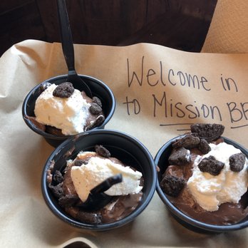 Mission BBQ - Complimentary chocolate pudding dessert for our first visit - Barbeque Near Me - Lakeland, Florida Mission BBQ - Complimentary chocolate pudding dessert for our first visit - Barbeque Near Me - Lakeland, Florida