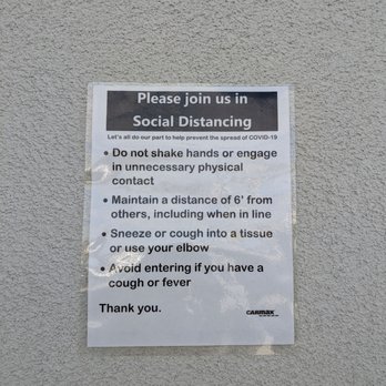 CarMax - Social distancing signage - Car Buyers Near Me - San Jose, California