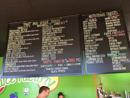 Menu photo 3 Juice Factory Big Bear Lake, CA