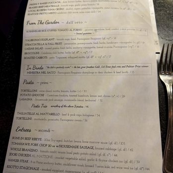 Rossoblu - Menu - Italian Near Me - Los Angeles, California