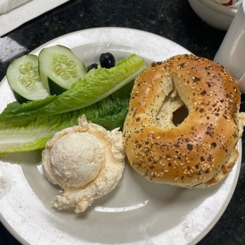 Bagelmania - Everything bagel with salmon cream cheese - Bagels Near Me - Sunrise, Florida