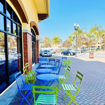Sophie's Mediterranean Grill - tables and chairs outside - Halal Near Me - San Jose, California Sophie's Mediterranean Grill - tables and chairs outside - Halal Near Me - San Jose, California
