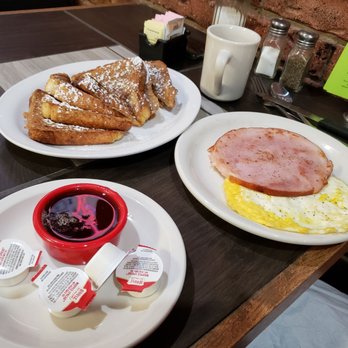 Kelly's Family Diner - French Toast, two eggs and ham. - American Near Me - Wichita, Kansas