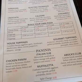 Aboca's Italian Grill - Menu - Italian Near Me - Richardson, Texas Aboca's Italian Grill - Menu - Italian Near Me - Richardson, Texas