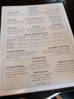 Menu photo 3 Aboca's Italian Grill Richardson, TX