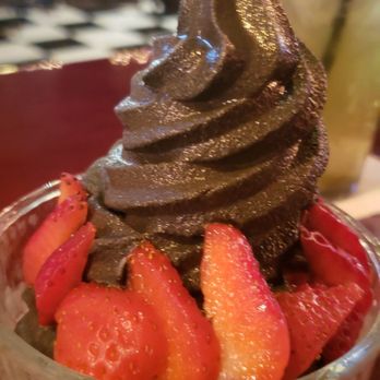 Cafe Loft - Charcoal froyo with strawberry ($7.25) - Coffee & Tea Near Me - Los Angeles, California Cafe Loft - Charcoal froyo with strawberry ($7.25) - Coffee & Tea Near Me - Los Angeles, California