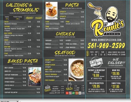 Menu photo 2 Ronnie's Pizzeria Palm Springs, FL