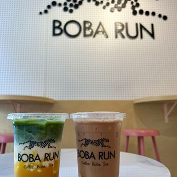 Boba Run - Mango matcha and Hong Kong milk tea - Bubble Tea Near Me - Vancouver, British Columbia