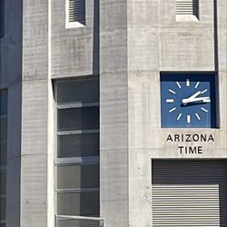 Hoover Dam Visitor Center - 1/2 way across the bridge you enter AZ and the time changes!