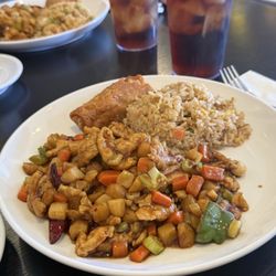 Golden Chopsticks - Kung Pao with chicken and egg roll