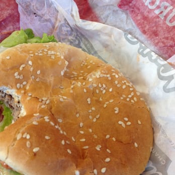Carl's Jr - Look how the smushed the bun. - Fast Food Near Me - Apple Valley, California
