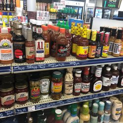 Randee's Food & Liquors - Solid hot sauce selection