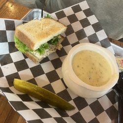 Briar Patch Marketplace & Cafe - 1/2 chicken salad sandwich and broccoli cheddar soup