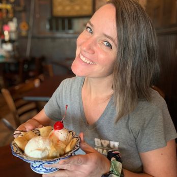 Soong Thai - Coconut ice cream with fried bananas! - Thai Near Me - Ocoee, Florida