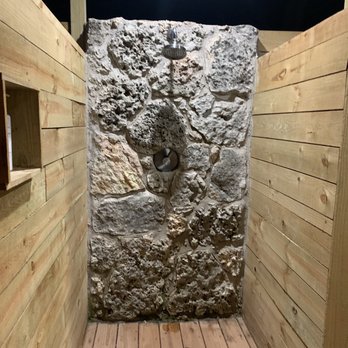 The Yurtopian - Outdoor shower on a private gated deck - Resorts Near Me - Wimberley, Texas