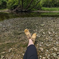 Hague Road Nature Haven - Grounding in a river bed