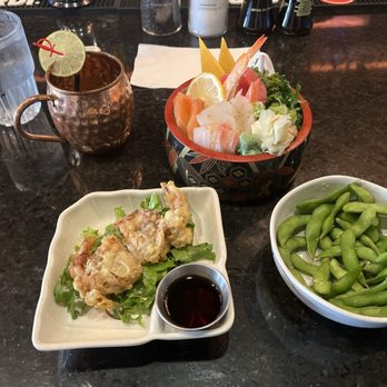 Sushiya - chirashi, soft shell crab, edamame, japanese mule. - Sushi Bars Near Me - Wichita, Kansas Sushiya - chirashi, soft shell crab, edamame, japanese mule. - Sushi Bars Near Me - Wichita, Kansas