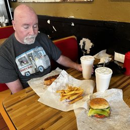 Hotdog, fries, burger Hotdog, fries, burger