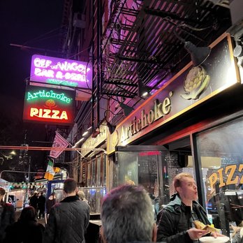 Artichoke Basille's Pizza - Friday night on St. Patrick's Day - Pizza Near Me - New York, New York Artichoke Basille's Pizza - Friday night on St. Patrick's Day - Pizza Near Me - New York, New York