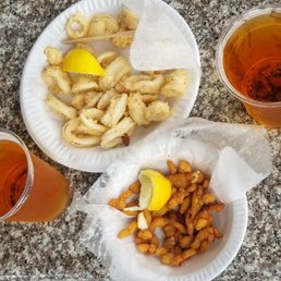 Fried calamari and fried clams. Not good. Fried calamari and fried clams. Not good.