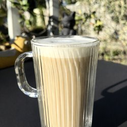 Secrets Of The Garden  - Irish Breakfast with frothed milk.