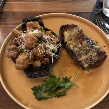 Saint & Second - Wagu steak dinner special with beer battered fingerling potatoes - New American Near Me - Long Beach, California Saint & Second - Wagu steak dinner special with beer battered fingerling potatoes - New American Near Me - Long Beach, California