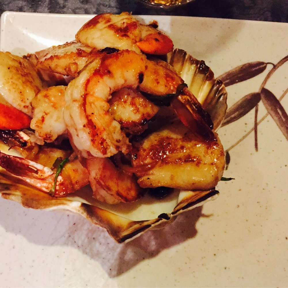 Teppanyaki Restaurant - Jumbo Scallops and King Prawns in Tokyo Butter - nom! - Japanese Near Me - Leeds, XWY