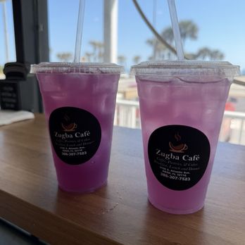 Zugba Cafe - Butterfly lavender drink - Cafes Near Me - Daytona Beach Shores, Florida