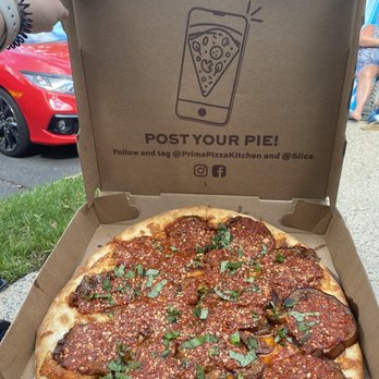Prima Pizza Kitchen - Eggplant Marinara Pizza - Italian Near Me - Somerville, New Jersey