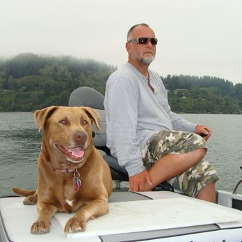 Blackberry RV Park - Bert(owner) with his dog Keona aka "Monkey" - Fishing Near Me - Klamath, California Blackberry RV Park - Bert(owner) with his dog Keona aka "Monkey" - Fishing Near Me - Klamath, California