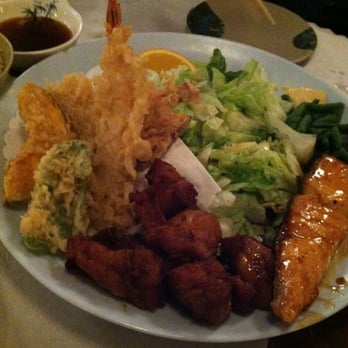Taiko - Tempura, Sesame Chicken, Salmon Teriyaki combo - Japanese Near Me - Irvine, California Taiko - Tempura, Sesame Chicken, Salmon Teriyaki combo - Japanese Near Me - Irvine, California