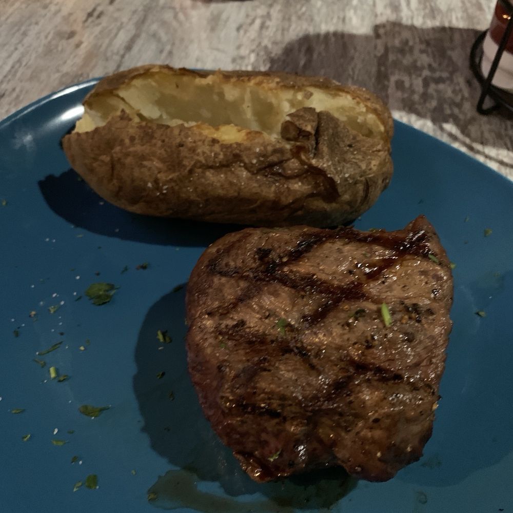 Steak and baked potato Steak and baked potato