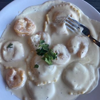 Cafe Jordano - Lobster Ravioli -- ravioli filled with rich, creamy lobster, topped with shrimp all wrapped in a fabulous sauce - Italian Near Me - Lakewood, Colorado