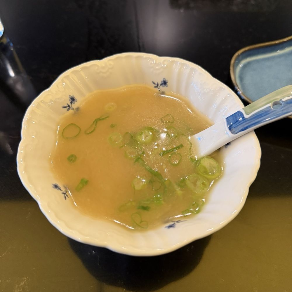Roll Up By Oui - Miso Soup ( tofu, scallions ) - Japanese Near Me - Chicago, Illinois Roll Up By Oui - Miso Soup ( tofu, scallions ) - Japanese Near Me - Chicago, Illinois
